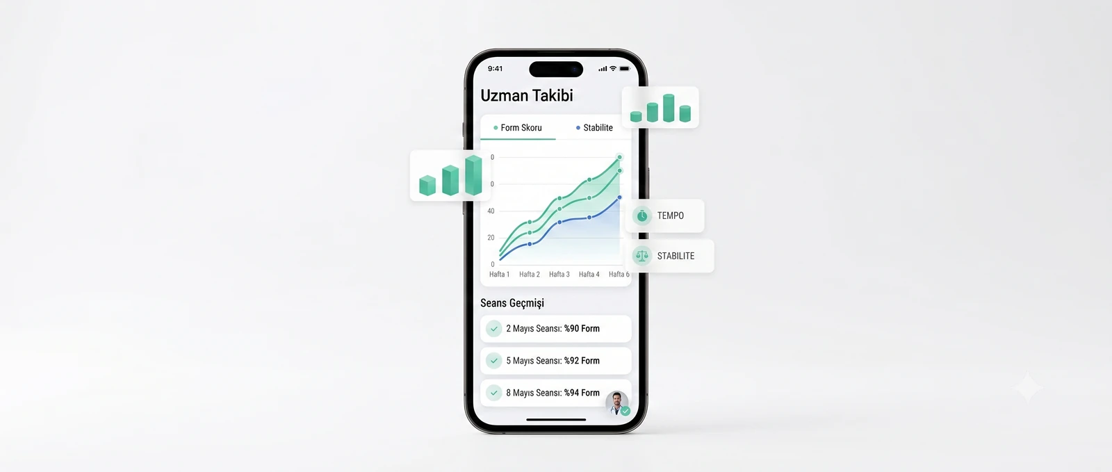 SafeStep AI uzman ilerleme takibi ve gelişim grafikleri